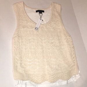 Sanctuary Flow With It Top | Eco Natural | Crochet Tank Top | Size M - NWT